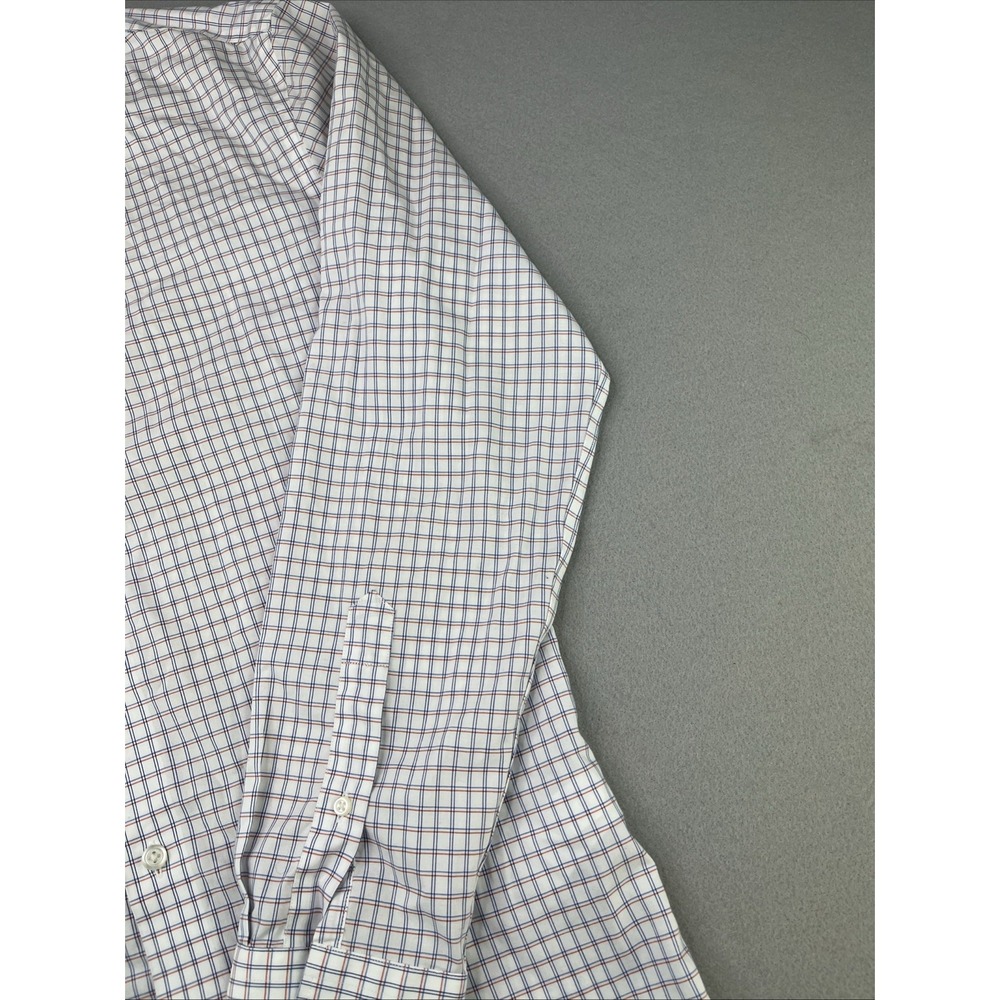 Banana Republic Dress Shirt Mens Small Blue Check Tailored Slim Fit Non Iron LS - Picture 5 of 16